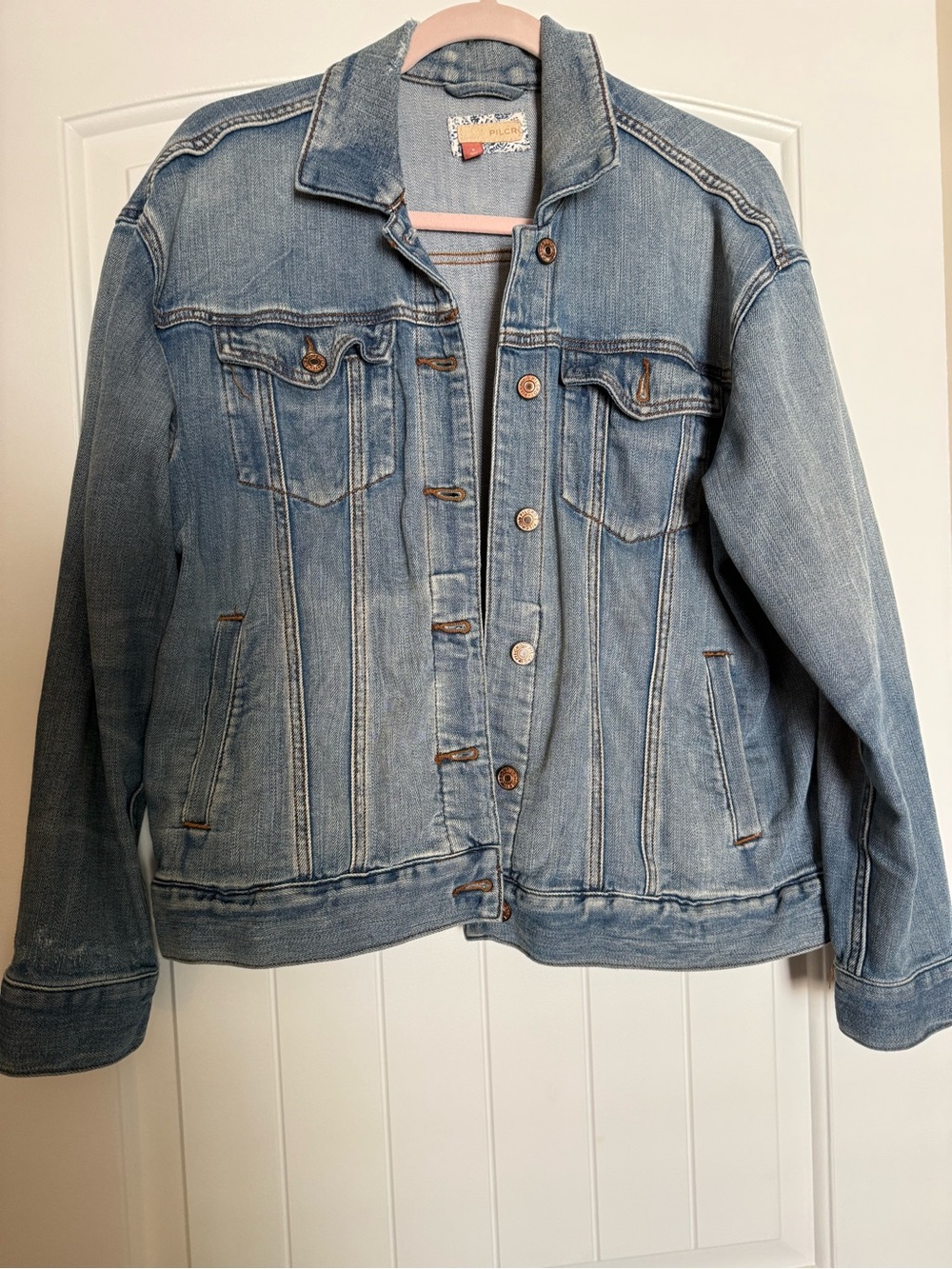 ❤️ Anthropologie’s Pilcro Light Blue Oversized Denim Jean Jacket ❤️